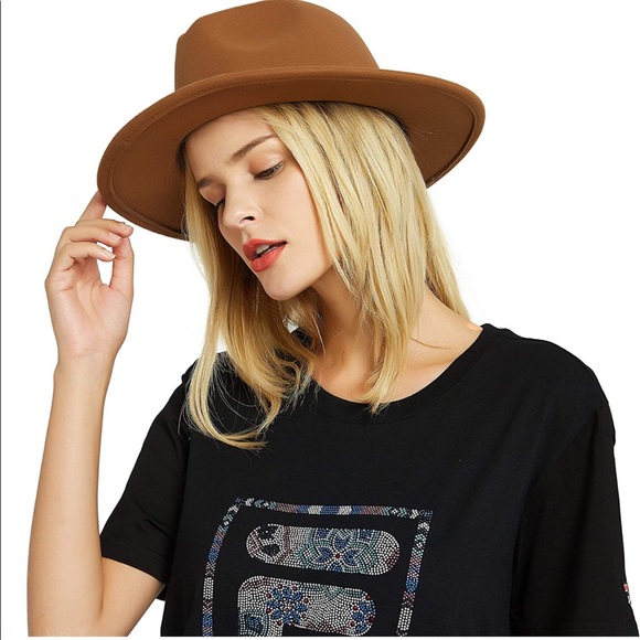 COPY - Flat brim Fedora Hat - Picture 4 of 9